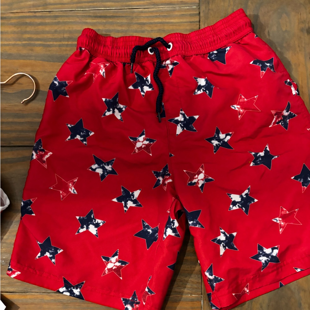 Tommy Bahama Swim bathing suit Shorts trunks 4th of July, red, white, blue kids